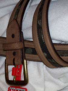 Mens Camo & Leather Belt by Rocky Boots Camouflage 40  