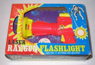 VINTAGE Laser Ray Gun Flashlight Tim Mee Toys  