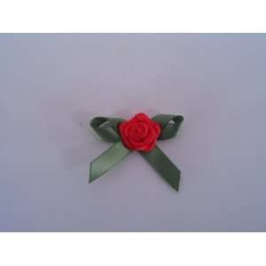  SATIN ROSETTE RIBBON BOW (1 1/2)   RED Arts, Crafts 