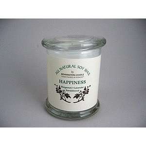    Glass jar soy wax happiness Bennington Candle