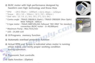   Optic LED Handpiece Dental Implant Surgery Motor Complete SET  