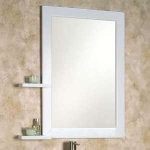 Rookwood Vanity Mirror with Shelves   Black 