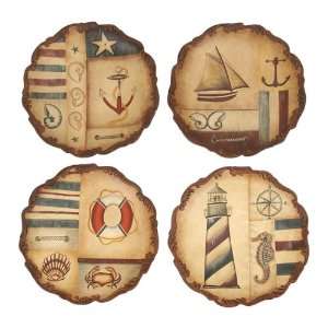   Set of Four Nautical Theme Ceramic Decorative Plates
