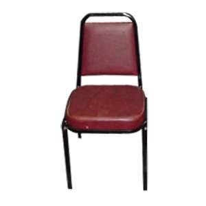  Crimson/Black Stack Chair Square Back Stackable Chair with 