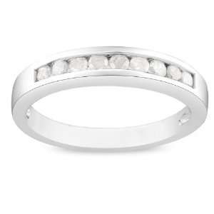   Silver 1/4 CT TDW Round White Diamond Anniversary Ring (I3) Jewelry