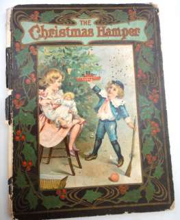 1906 antique CHRISTMAS HAMPER HOLIDAY STORY victorian  