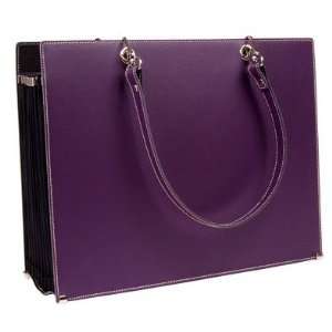   Expandable Business Tote Bag Purple   Made in Italy