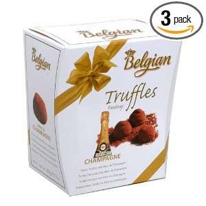 The Belgian Chocolate Group, Truffles with Champagne, 7.1 Ounces Boxes 