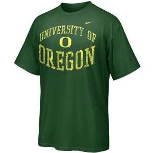  Nike Oregon Ducks Green Inverted Arch T shirt