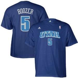  NBA adidas Utah Jazz #5 Carlos Boozer Blue Net Players T 