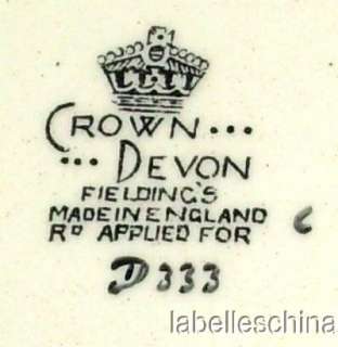 Crown Devon Fieldings D335 Blue Gilt Art Deco 9 Plate  