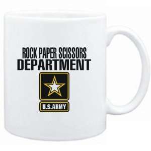  Mug White  Rock Paper Scissors DEPARTMENT / U.S. ARMY 
