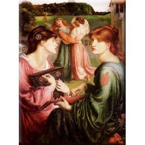  The Bower Meadow 12x16 Streched Canvas Art by Rossetti 