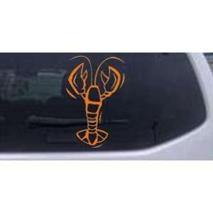 Lobster Animals Car Window Wall Laptop Decal Sticker    Orange 18in X 