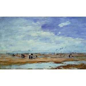    Deauville the Beach Low Tide, By Boudin Eugène 