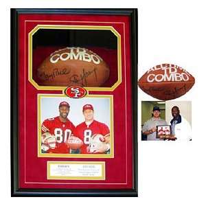  Steve Young & Jerry Rice Autographed / Signed Framed 