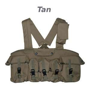  Tan 7 Pouch Tactical Chest Rig