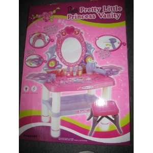   Princess Vanity Single Mirror girls play dress up Cosmetic Table