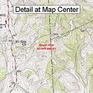 USGS Topographic Quadrangle Map   Mount Olive, West Virginia (Folded 