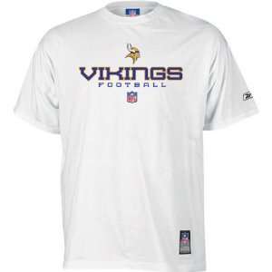 Men`s Minnesota Vikings Short Sleeve White T Shirt:  Sports 