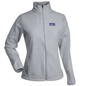TCU Womens Sleet Full Zip Fleece (Grey):  Sports & Outdoors
