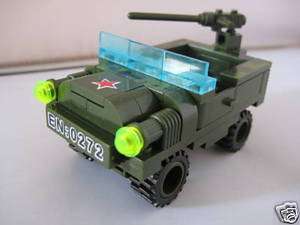 BRICK TOY MILITARY RED STAR ARMY VEHICLE JEEP CAR  