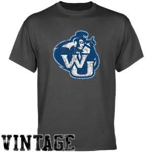 Washburn Ichabods Charcoal Distressed Logo Vintage T shirt  