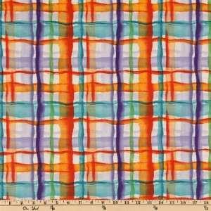  54 Wide Wavy Plaid Multi Fabric By The Yard: Arts 