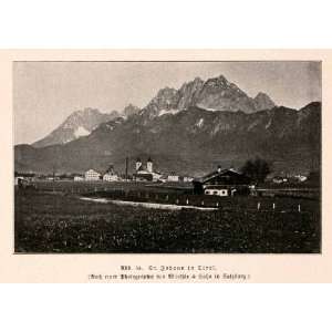  1899 Print St Johann In Tirol Tyrol Austria Wilder Kaiser 
