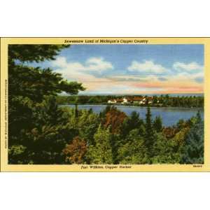   : Reprint Copper Harbor MI   Fort Wilkins. 3BH17 1943: Home & Kitchen