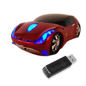   3D Car Shape 800DPI Wireless Optical Mouse Mice + USB receiver  