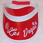 Las Vegas Clear Red Poker Dealer Visor Gambling Casino Hat NEW
