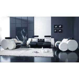  Vig Furniture T17 Contemporary Black And White Sofa 