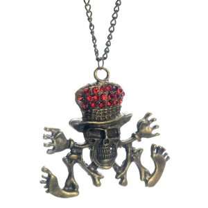  Honorific Europe Style Red Hat Skull Necklace Arts 