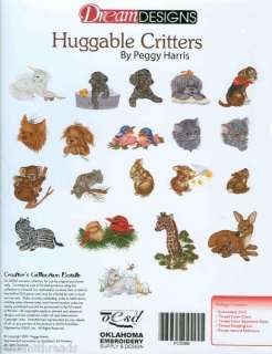 OESD HUGGABLE CRITTERS Embroidery Machine Designs CD  