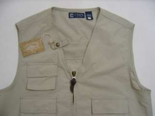 CHAPS Hunting Fishing Camping Golf Travel Jacket Vest Zip Pockets M 
