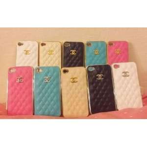   frame iPhone 4 4s Leather Quilted case (Black, white, blue, gold, pink