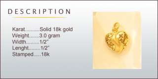 18k gold heart pandent pendant #31  