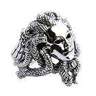 Greek Goddess Medusa Ring Snake Head Design Mens Jewelry Apparel .925 
