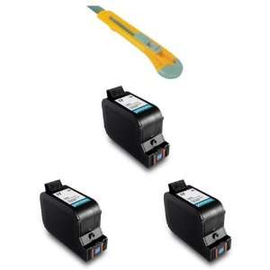  Three Color Ink Cartridges HP 17 XL HP17 HP17C + Cutter for HP 