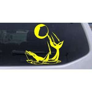  Dolphin Playing Ball Animals Car Window Wall Laptop Decal 