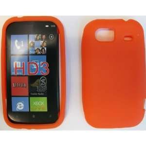  HTC MOZART HD3 ORANGE SILICONE CASE Cell Phones 