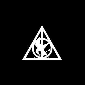 Hunger Games Mockingjay Deathly Hallows Car Window Decal Sticker White 
