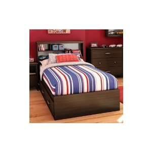  South Shore Highway Twin Mates Bed in Mocha