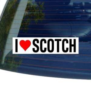  I Love Heart SCOTCH   Window Bumper Sticker: Automotive