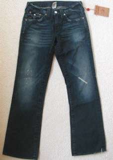 True religion mans Billy leather jeans dark drifter 32  