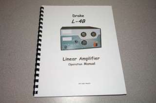 Drake L 4B Linear Amplifier OPERATION MANUAL  