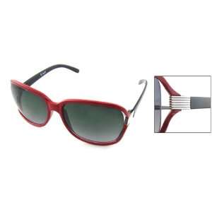   Frame Black Arm Metal Temple Sunglasses for Lady