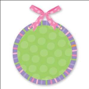  Green and Purple Magnetic Metal Memo Board with Ribbon 