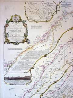 1775 Jefferys Large Antique Map S Lawrence River Canada  